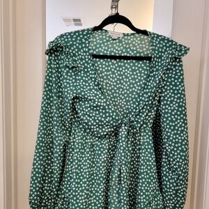 Stellah Green Polka Dot Mini